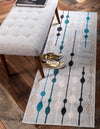 Unique Loom Outdoor Modern T-AHENK-LAGOS-F779A Gray Area Rug Runner Lifestyle Image