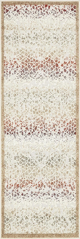 Unique Loom Outdoor Modern T-AHENK-LAGOS-F828A Beige Area Rug Runner Top-down Image