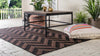 Unique Loom Outdoor Modern T-KOZA-K3014A Brown Area Rug Rectangle Lifestyle Image
