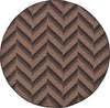 Unique Loom Outdoor Modern T-KOZA-K3014A Brown Area Rug Round Lifestyle Image