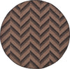 Unique Loom Outdoor Modern T-KOZA-K3014A Brown Area Rug Round Lifestyle Image