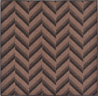 Unique Loom Outdoor Modern T-KOZA-K3014A Brown Area Rug Square Lifestyle Image