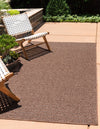 Unique Loom Outdoor Modern T-KOZA-K3030A Brown Area Rug Rectangle Lifestyle Image Feature