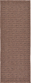 Unique Loom Outdoor Modern T-KOZA-K3030A Brown Area Rug Runner Top-down Image
