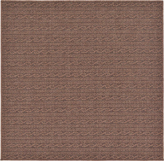 Unique Loom Outdoor Modern T-KOZA-K3030A Brown Area Rug Square Lifestyle Image