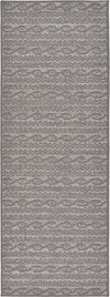 Unique Loom Outdoor Modern T-KOZA-K3030A Gray Area Rug Runner Top-down Image