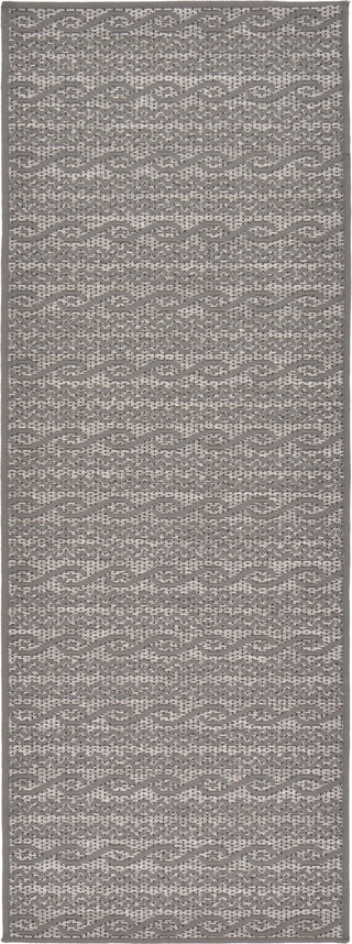 Unique Loom Outdoor Modern T-KOZA-K3030A Gray Area Rug Runner Top-down Image