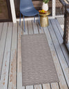 Unique Loom Outdoor Modern T-KOZA-K3030A Gray Area Rug Runner Lifestyle Image