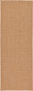 Unique Loom Outdoor Modern T-KOZA-K3030A Light Brown Area Rug Runner Top-down Image