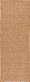 Unique Loom Outdoor Modern T-KOZA-K3030A Light Brown Area Rug Runner Top-down Image