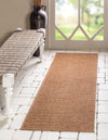 Unique Loom Outdoor Modern T-KOZA-K3030A Light Brown Area Rug Runner Lifestyle Image