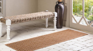 Unique Loom Outdoor Modern T-KOZA-K3030A Light Brown Area Rug Runner Lifestyle Image