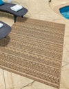Unique Loom Outdoor Modern T-KOZA-K3078A Light Brown Area Rug Rectangle Lifestyle Image Feature