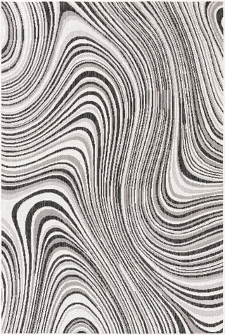 Unique Loom Outdoor Modern T-KZOD13 Charcoal Ivory Area Rug main image