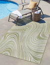 Unique Loom Outdoor Modern T-KZOD13 Green Area Rug Rectangle Lifestyle Image Feature
