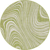 Unique Loom Outdoor Modern T-KZOD13 Green Area Rug Round Top-down Image