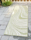 Unique Loom Outdoor Modern T-KZOD13 Green Area Rug Runner Lifestyle Image