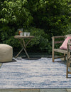 Unique Loom Outdoor Modern T-KZOD21 Blue Area Rug Rectangle Lifestyle Image