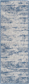 Unique Loom Outdoor Modern T-KZOD21 Blue Area Rug Runner Top-down Image