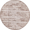 Unique Loom Outdoor Modern T-KZOD21 Brown Area Rug Round Top-down Image