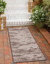Unique Loom Outdoor Modern T-KZOD21 Brown Area Rug Runner Lifestyle Image