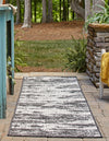 Unique Loom Outdoor Modern T-KZOD21 Charcoal Area Rug Runner Lifestyle Image