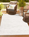 Unique Loom Outdoor Modern T-KZOD21 Gray Area Rug Rectangle Lifestyle Image Feature