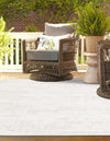 Unique Loom Outdoor Modern T-KZOD21 Gray Area Rug Rectangle Lifestyle Image