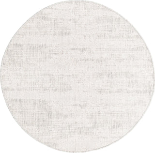 Unique Loom Outdoor Modern T-KZOD21 Gray Area Rug Round Top-down Image