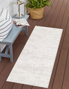 Unique Loom Outdoor Modern T-KZOD21 Gray Area Rug Runner Lifestyle Image