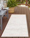 Unique Loom Outdoor Modern T-KZOD21 Gray Area Rug Runner Lifestyle Image