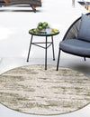 Unique Loom Outdoor Modern T-KZOD21 Green Area Rug Round Lifestyle Image