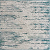 Unique Loom Outdoor Modern T-KZOD21 Teal Area Rug Square Top-down Image