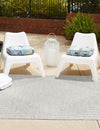 Unique Loom Outdoor Modern T-KZOD26 Gray Area Rug Square Lifestyle Image