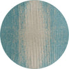 Unique Loom Outdoor Modern T-KZOD4 Aqua Area Rug Round Top-down Image
