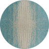 Unique Loom Outdoor Modern T-KZOD4 Aqua Area Rug Round Top-down Image