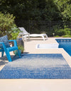 Unique Loom Outdoor Modern T-KZOD4 Blue Area Rug Rectangle Lifestyle Image
