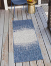 Unique Loom Outdoor Modern T-KZOD4 Blue Area Rug Runner Lifestyle Image