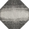 Unique Loom Outdoor Modern T-KZOD4 Charcoal Gray Area Rug Octagon Top-down Image
