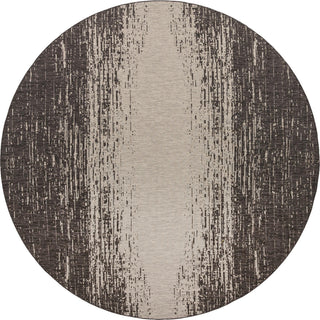 Unique Loom Outdoor Modern T-KZOD4 Charcoal Gray Area Rug Round Lifestyle Image