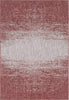 Unique Loom Outdoor Modern T-KZOD4 Rust Red Area Rug main image