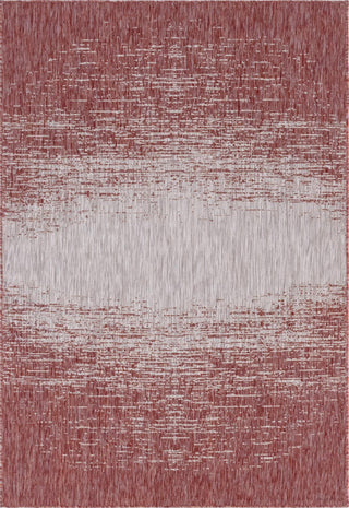 Unique Loom Outdoor Modern T-KZOD4 Rust Red Area Rug main image