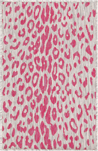 Unique Loom Outdoor Safari T-KZOD23 Pink Gray Area Rug main image