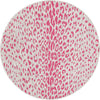 Unique Loom Outdoor Safari T-KZOD23 Pink Gray Area Rug Round Top-down Image