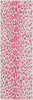 Unique Loom Outdoor Safari T-KZOD23 Pink Gray Area Rug Runner Top-down Image