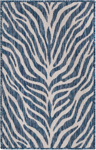 Unique Loom Outdoor Safari T-KZOD25 Blue Area Rug main image