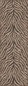 Unique Loom Outdoor Safari T-KZOD25 Natural Area Rug Runner Top-down Image