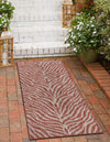 Unique Loom Outdoor Safari T-KZOD25 Rust Red Area Rug Runner Lifestyle Image