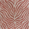 Unique Loom Outdoor Safari T-KZOD25 Rust Red Area Rug Square Top-down Image