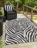 Unique Loom Outdoor Safari T-KZOD25 White Area Rug Rectangle Lifestyle Image Feature